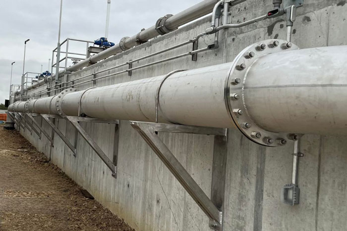 Clean Water Solutions - fabricated pipe support